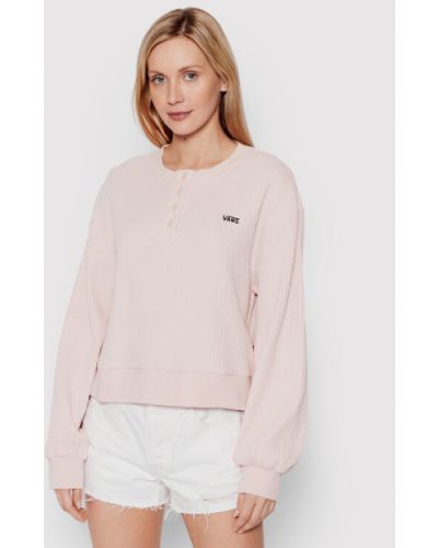 Laza szabású pulóver Vans rózsaszín