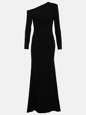 Sukienka długa asymetryczna Roland Mouret czarna