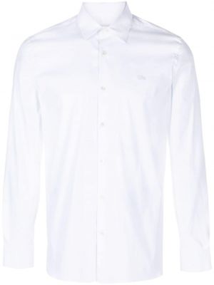 Памучна риза Lacoste бяло