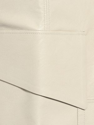 Usnjene kargo hlače iz umetnega usnja Stella Mccartney siva