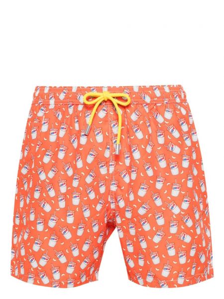 Shorts mit print Mc2 Saint Barth orange