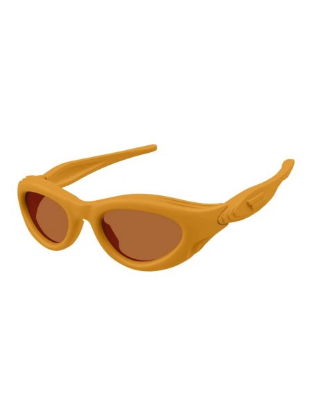 Okulary przeciwsłoneczne oversize Bottega Veneta pomarańczowe