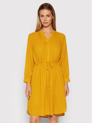 Φόρεμα σε στυλ πουκάμισο Selected Femme κίτρινο