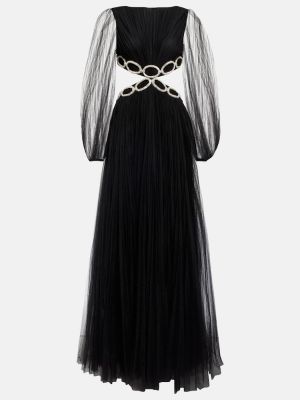 Maksi haljina od tila Valentino crna