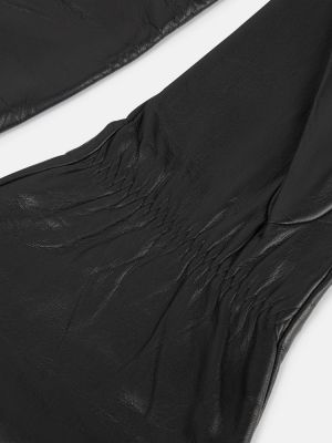 Leder handschuh ausgestellt Alaã¯a schwarz
