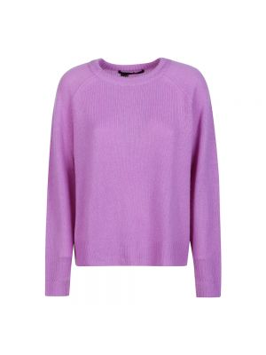 Sweter z okrągłym dekoltem 360cashmere fioletowy