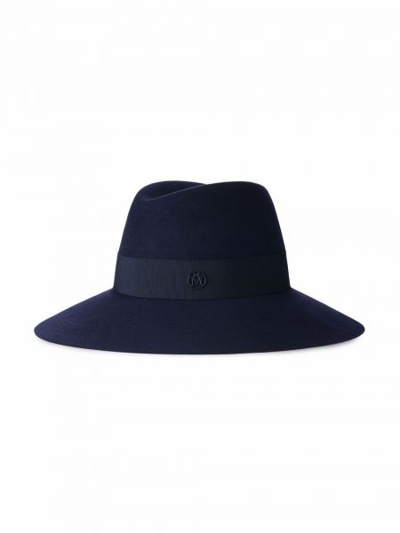 Водоустойчива шапка от филц Maison Michel синьо