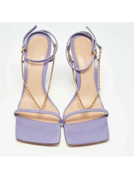 Sandalias de cuero retro Bottega Veneta Vintage violeta