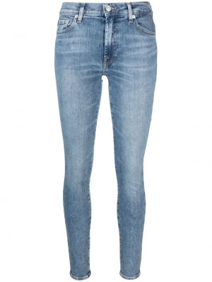 Jeans skinny a vita bassa 7 For All Mankind blu