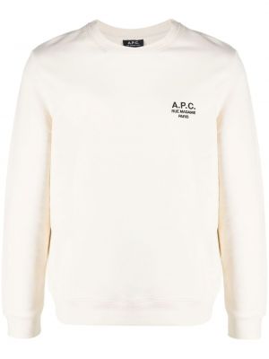Sweatshirt mit rundhalsausschnitt mit print A.p.c. weiß
