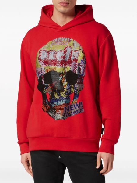 Džersis džemperis su gobtuvu Philipp Plein raudona