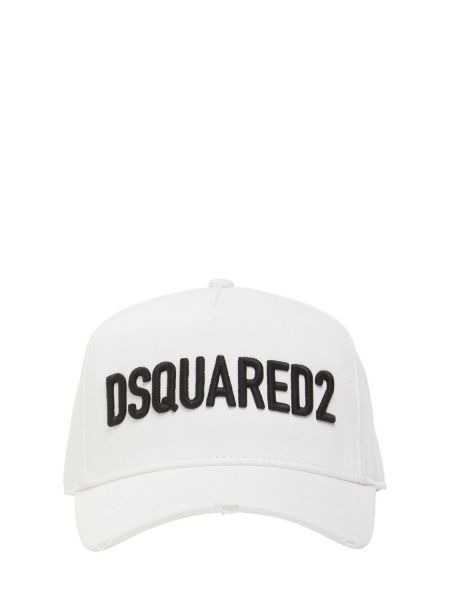 Pamuk beyzbol şapkası Dsquared2 beyaz