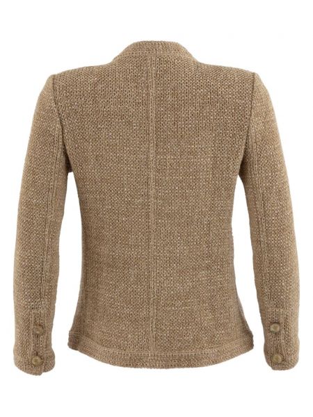 Veste à boutons en tweed Chanel Pre-owned beige