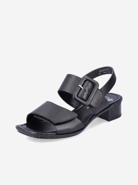 Kožené sandály Rieker černé