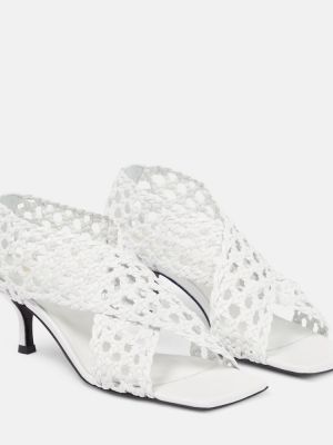 Kožené sandále Totême biela