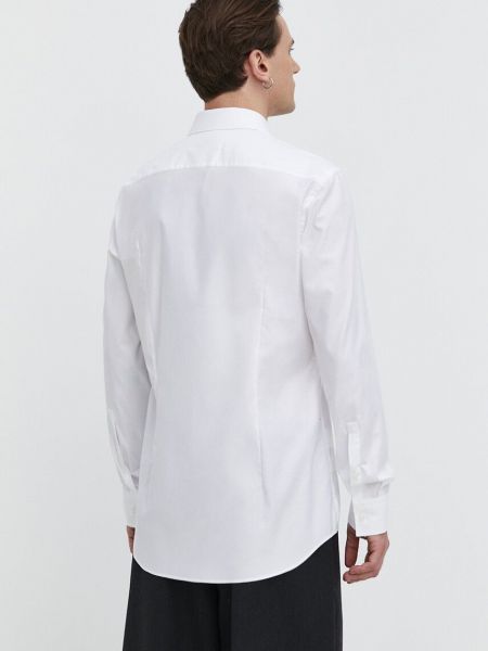Koszula bawełniana slim fit Hugo biała