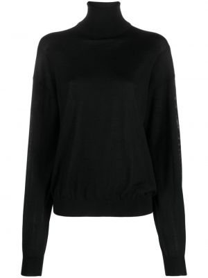 Vlnený sveter Saint Laurent čierna