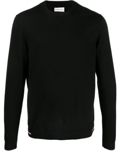 Jersey de tela jersey de cuello redondo Moncler negro