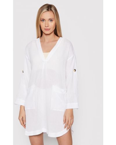 Sukienka plażowa Essential 54020-CU Biały Relaxed Fit Seafolly