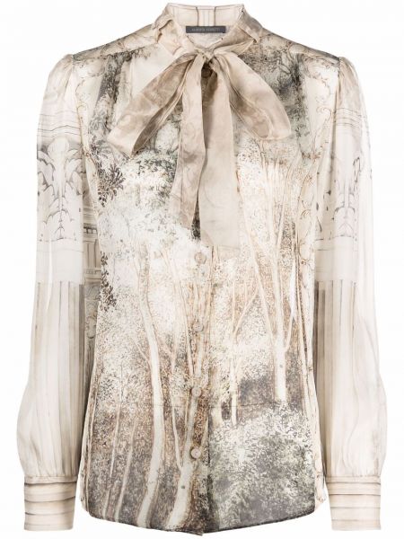 Camisa de seda con estampado Alberta Ferretti