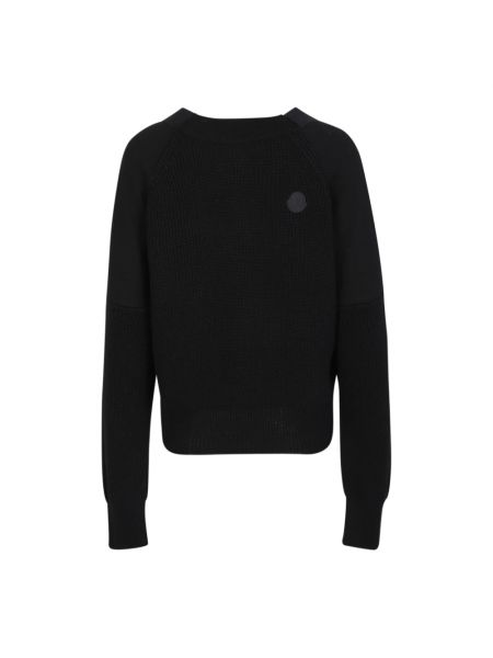 Jersey de lana de tela jersey Moncler negro
