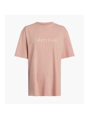 Camiseta de algodón manga corta Calvin Klein Underwear rosa