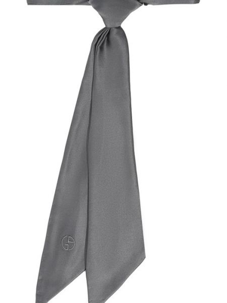 Черный шелковый галстук Giorgio Armani