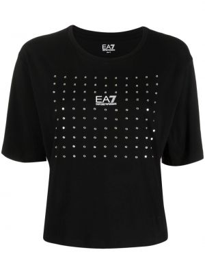 T-shirt mit print Ea7 Emporio Armani schwarz