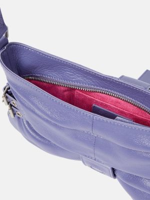 Bolsa de hombro de cuero Blumarine violeta