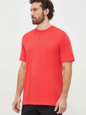 Pamut póló Adidas piros