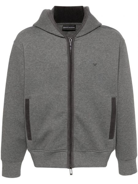 Işlemeli hoodie Emporio Armani gri