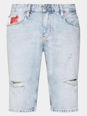 Дънкови шорти slim Tommy Jeans синьо