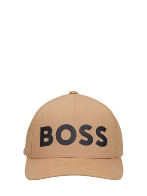 Gorra de algodón Boss beige