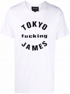 Trykt t-skjorte Tokyo James hvit