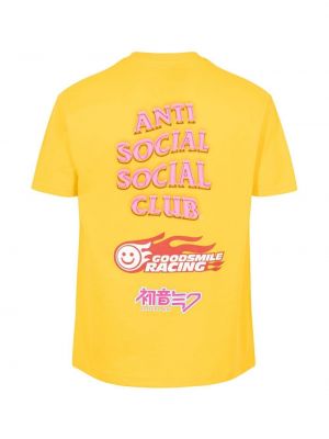 T-shirt mit print Anti Social Social Club gelb