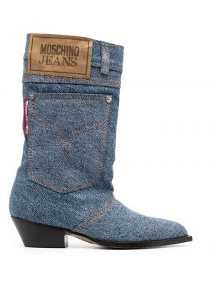 Bokacsizmák Moschino Jeans kék