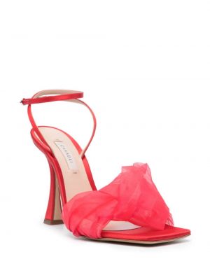 Saténové sandály Casadei červené