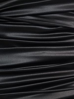 Selyem szatén miniszoknya Dolce & Gabbana fekete