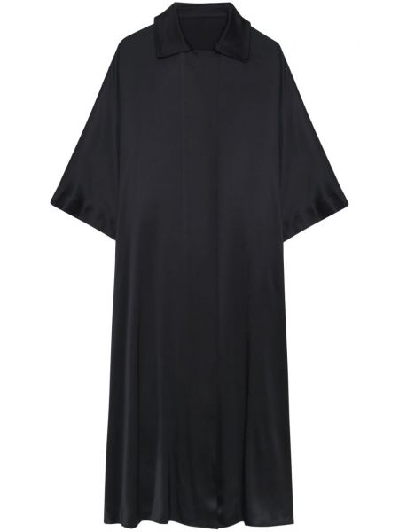 Σατέν φόρεμα σε στυλ πουκάμισο Anine Bing μαύρο
