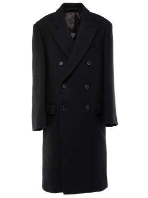 Μάλλινο παλτό Wardrobe.nyc μαύρο