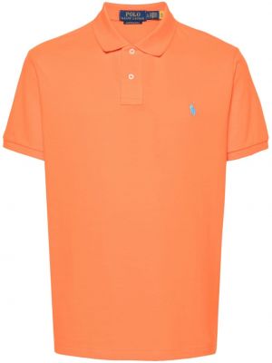 Polo brodé en coton Polo Ralph Lauren orange