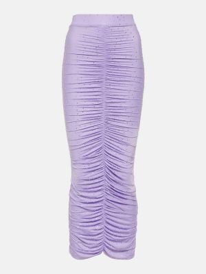 Krištáľová midi sukňa Alex Perry fialová