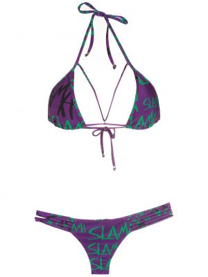 Bikini mit print Amir Slama lila