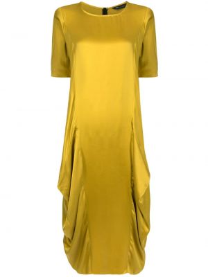 Копринена миди рокля Uma | Raquel Davidowicz жълто