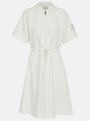 Bavlněné šaty Moncler bílé