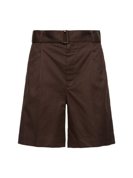 Pantaloncini di lino di cotone Soeur marrone