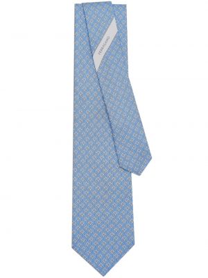Hedvábná kravata s potiskem Ferragamo