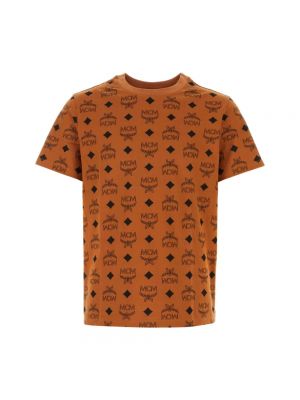 Koszulka bawełniana Mcm pomarańczowa