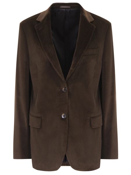 Вельветовый пиджак Sashaverse коричневый