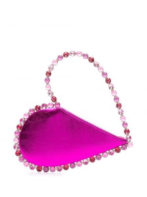 Сатенени чанта тип „портмоне“ със сърца L'alingi розово